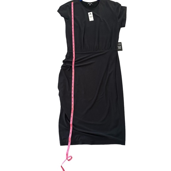 NWT! Express Silky Sueded Jersey Ruched T Shirt Midi Dress in Petite Medium - Picture 6 of 13